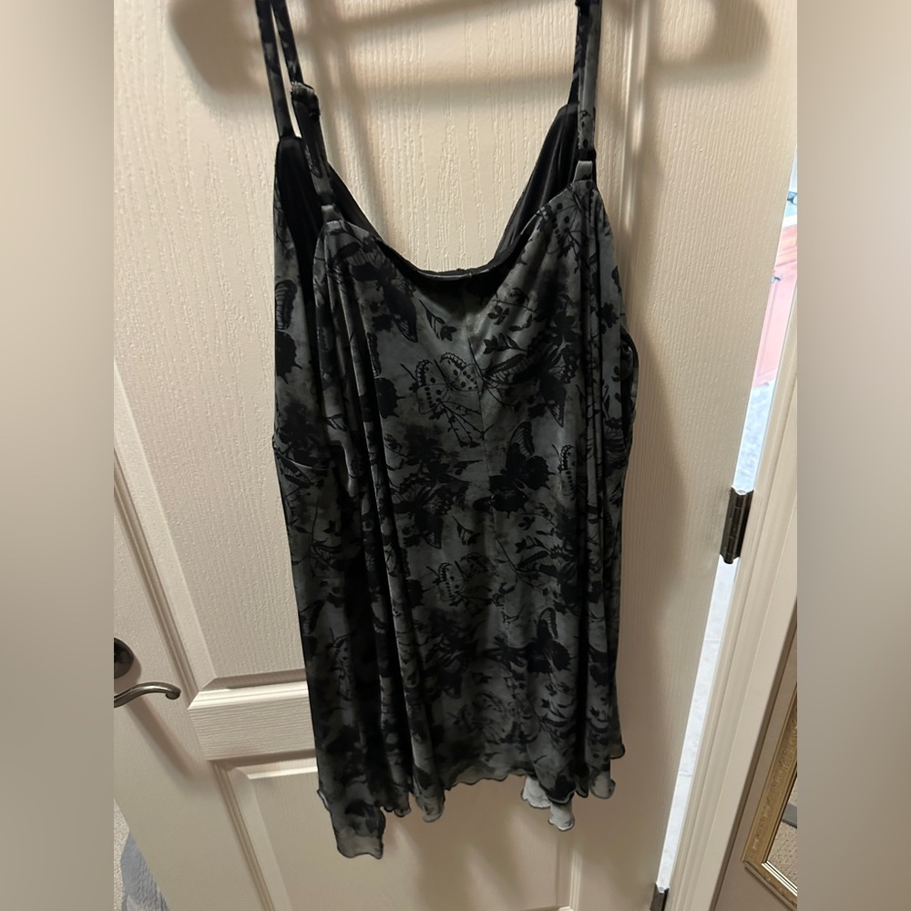 Black Floral Cowl Neck Slip Dress - Picture 2 of 3